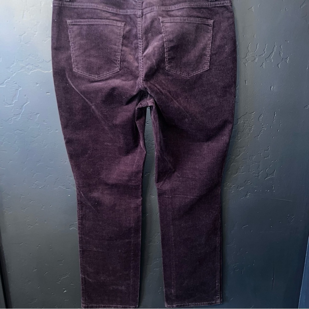 Talbots Heritage Petite Corduroy Pants in Chocolate Brown size:14 P STRAIGHT LEG - Picture 9 of 10